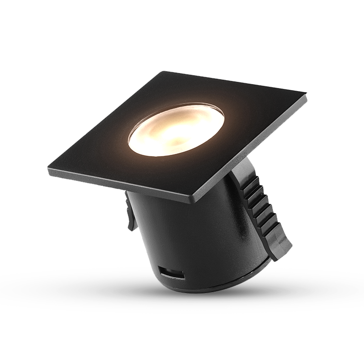 Mini Spot Led Móveis Sob 1,5W 2700k Branco Quente Quadrado Preto Alut - ALUT