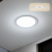 Painel Led Plafon Aluminio Embutir 12w 6500K Branco Frio 17cm Redondo Alut - ALUT