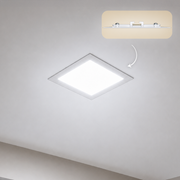 Painel Led Plafon Aluminio Embutir 6w 6500K Branco Frio 12x12Cm Quadrado Alut By Avant - ALUT