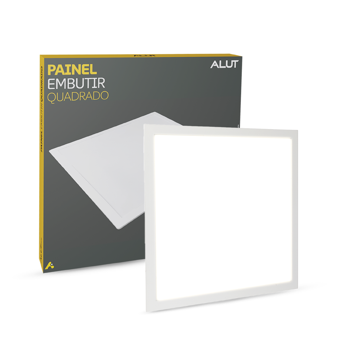 Painel Led Plafon Easy 25w 6500k Branco Frio Embutir Quadrado Alut - ALUT