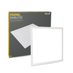 Painel Led Plafon Easy 25w 6500k Branco Frio Embutir Quadrado Alut - ALUT