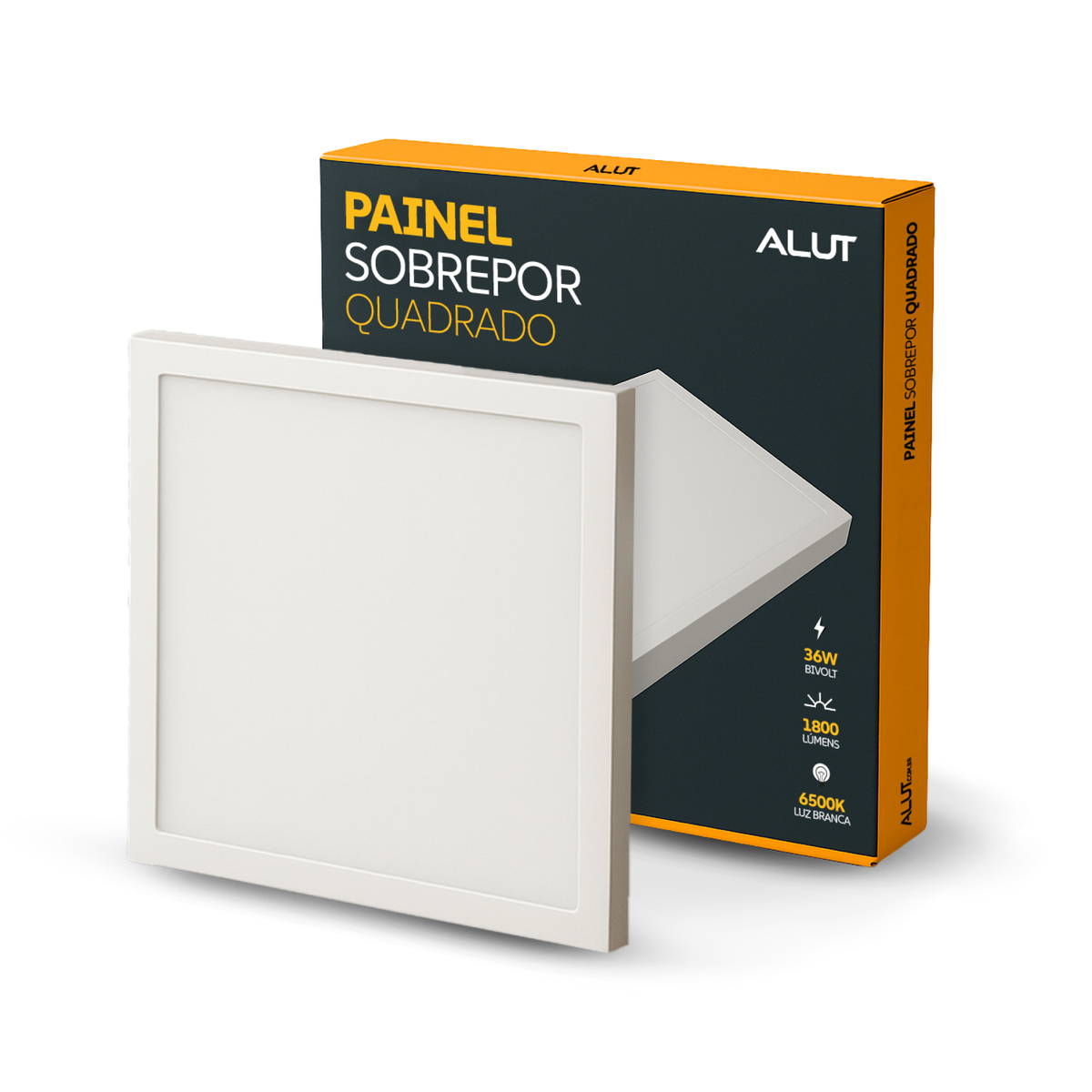 Painel Led Plafon Easy 36w 6500k Branco Frio Sobrepor Quadrado Alut - ALUT