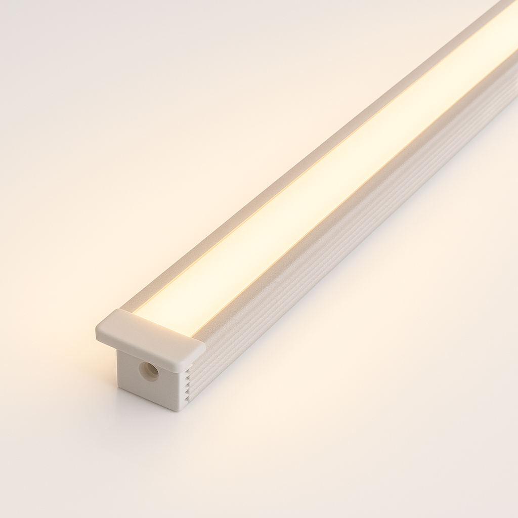 Perfil Led Barra 2m Baby 13x09mm Embutir Branco Alut - ALUT