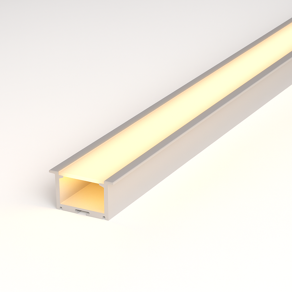 Perfil Led Barra 2m Inside 24x15mm Embutir Branco Alut - ALUT