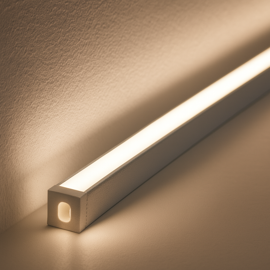 Perfil Led Barra 2m Minimal 08x09mm Sobrepor Branco Alut - ALUT