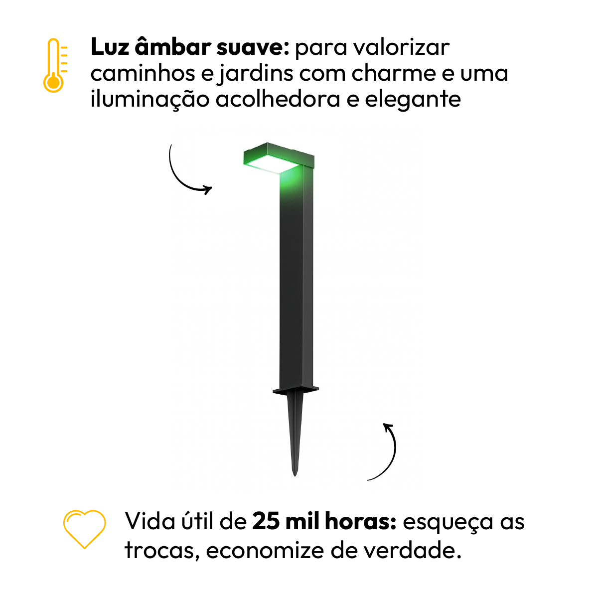 Poste Balizador Led Jardim 10w Verde Bivolt Ip65 Preto Alut - ALUT