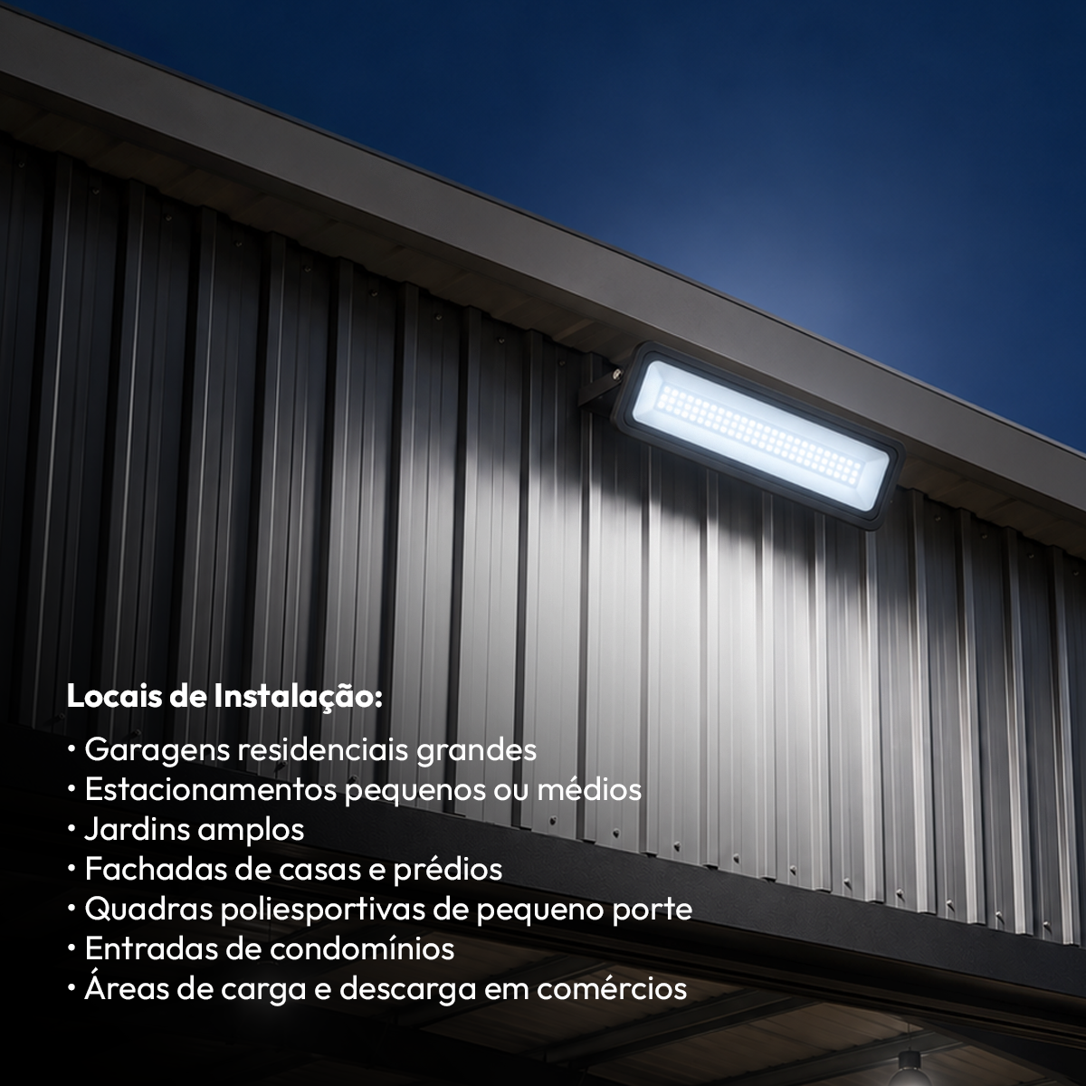 Refletor Led Profissional 20w 6500k Branco Frio Bivolt Ip66 a prova d'água Preto Alut - ALUT