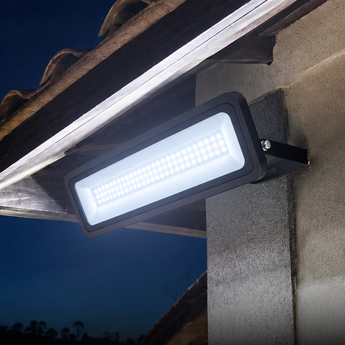 Refletor Led Profissional 20w 6500k Branco Frio Bivolt Ip66 a prova d'água Preto Alut - ALUT