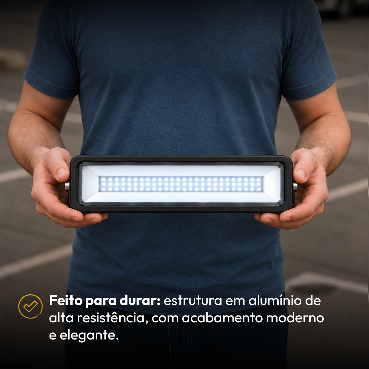Refletor Led Profissional 50w 6500k Branco Frio Bivolt Ip66 a prova d'água Preto Alut - ALUT