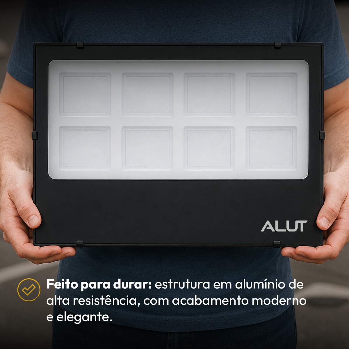 Refletor Led Slim 400w 6500k Branco Frio Bivolt IP65 Alut - ALUT
