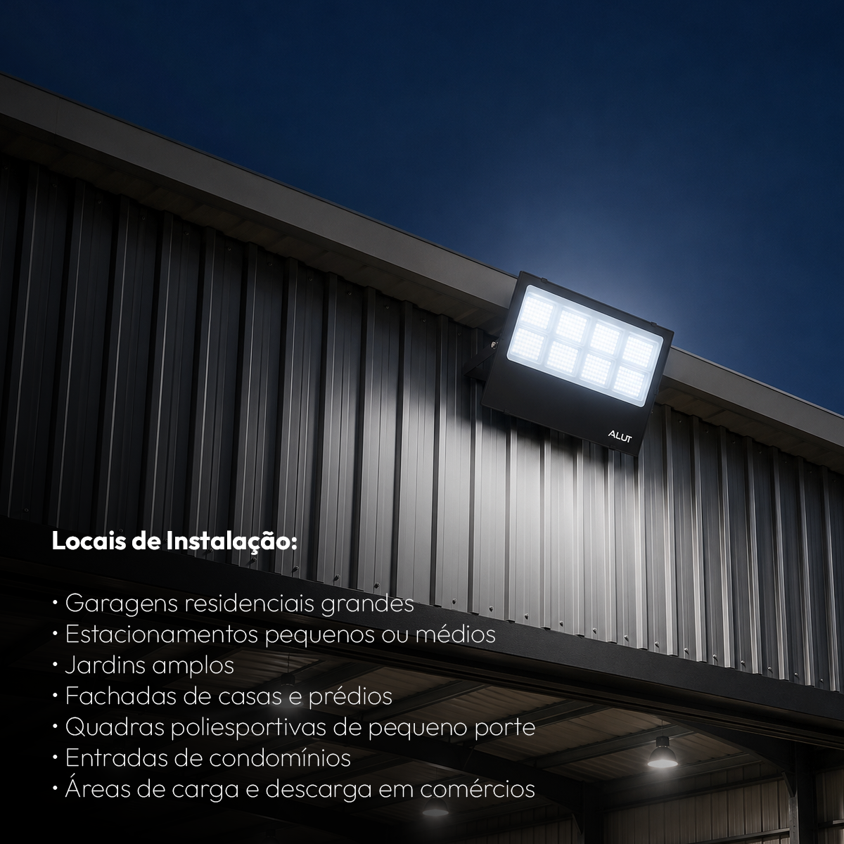 Refletor Led Slim 400w 6500k Branco Frio Bivolt IP65 Alut - ALUT