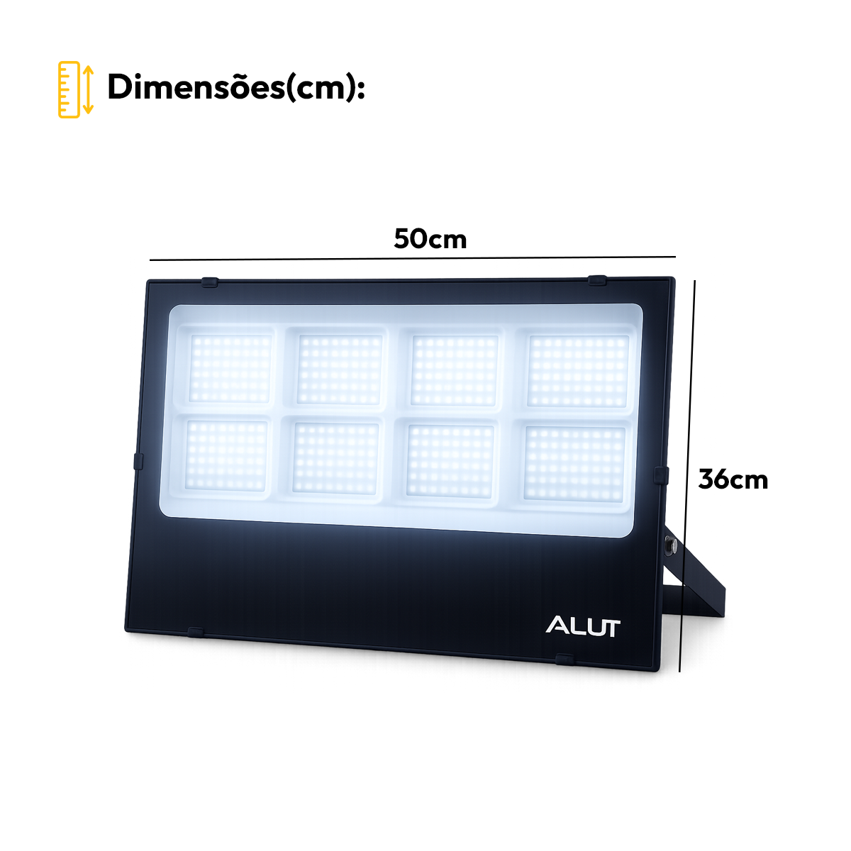 Refletor Led Slim 400w 6500k Branco Frio Bivolt IP65 Alut - ALUT